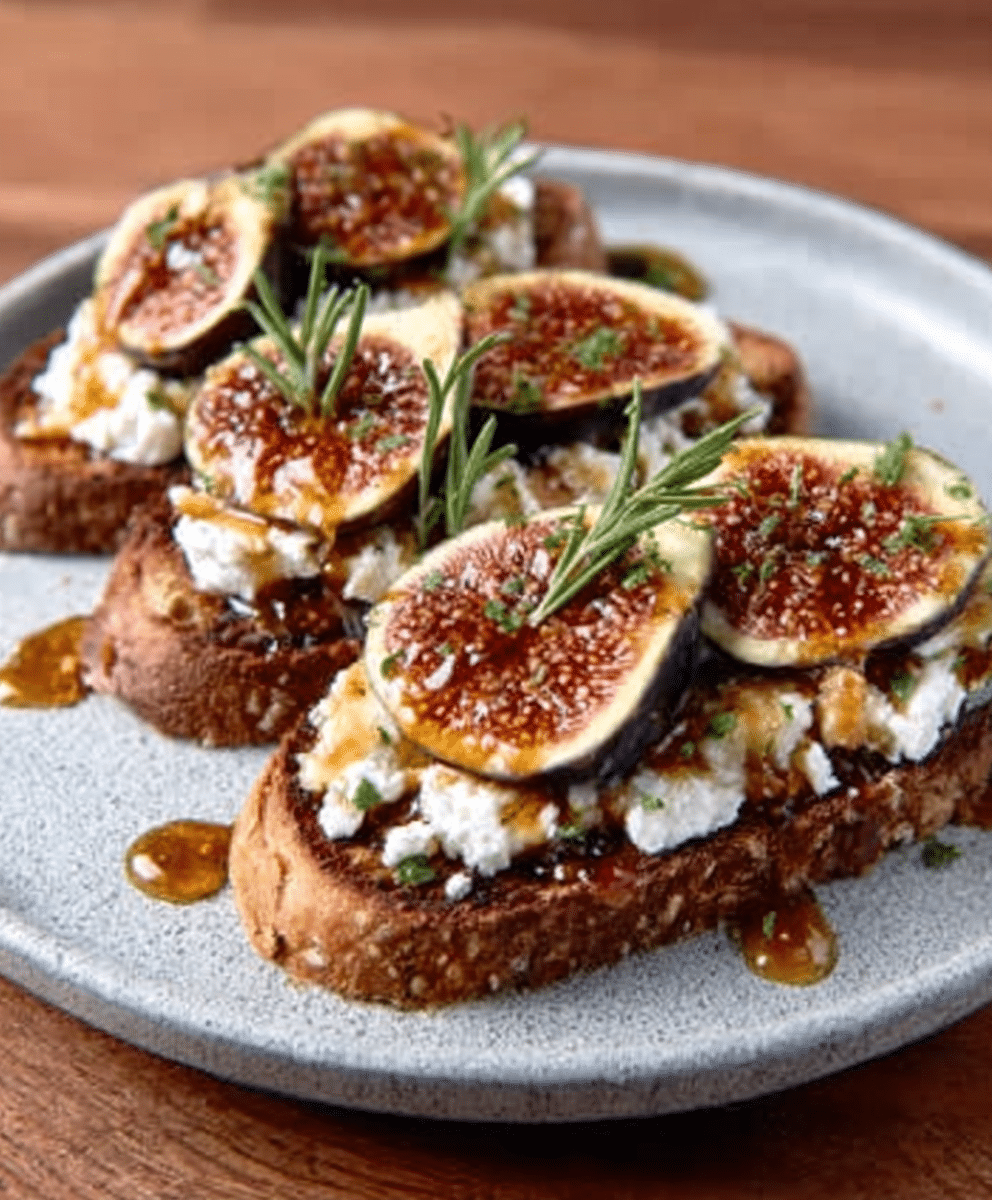 Caramelized Fig & Goat Cheese Tartines