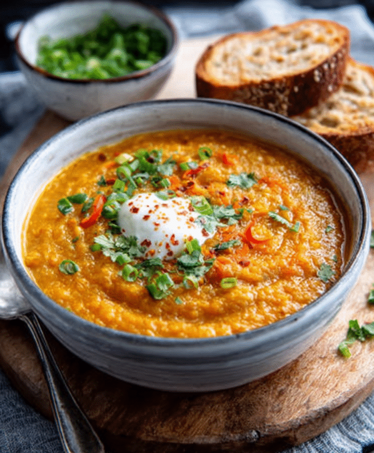 Cardamom-Spiced Carrot & Lentil Soup