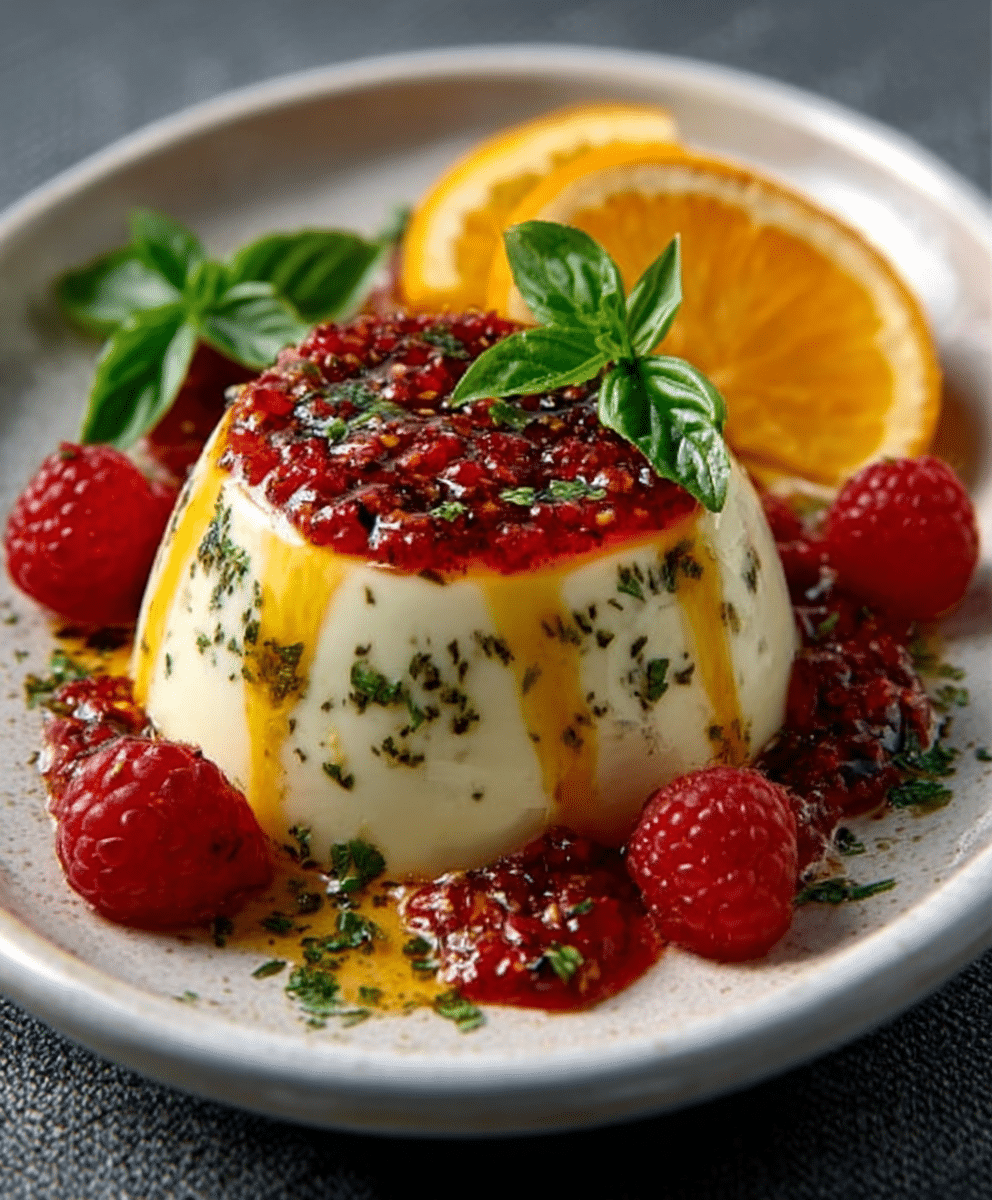Citrus Basil Panna Cotta