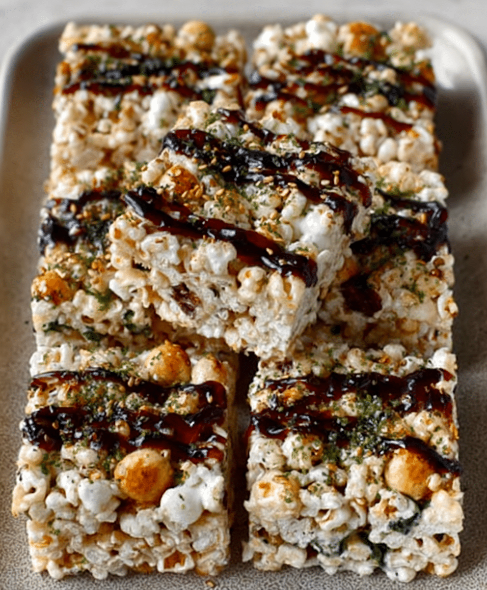 Japanese Furikake Popcorn Marshmallow Treats