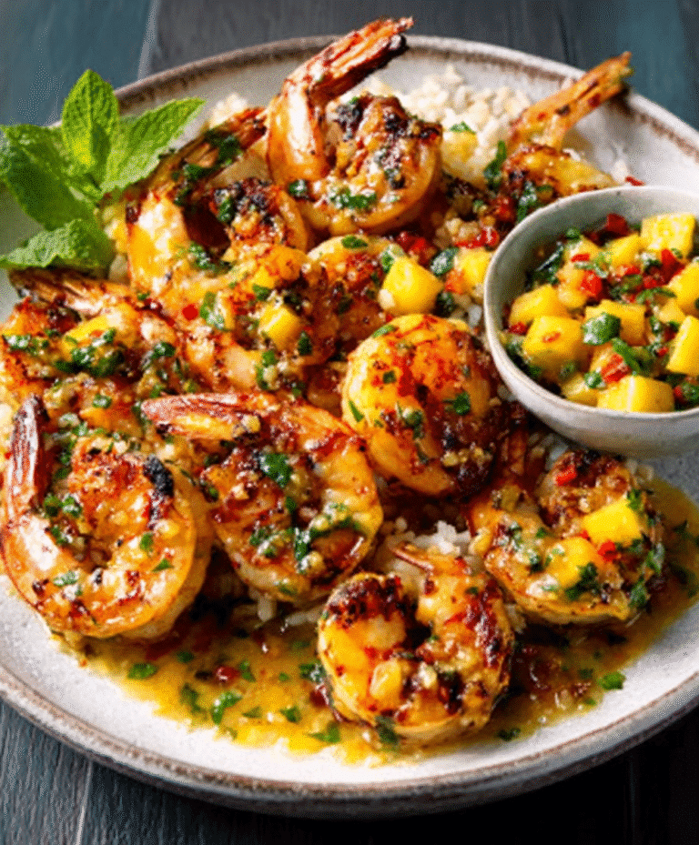 Mango Chili Butter Shrimp