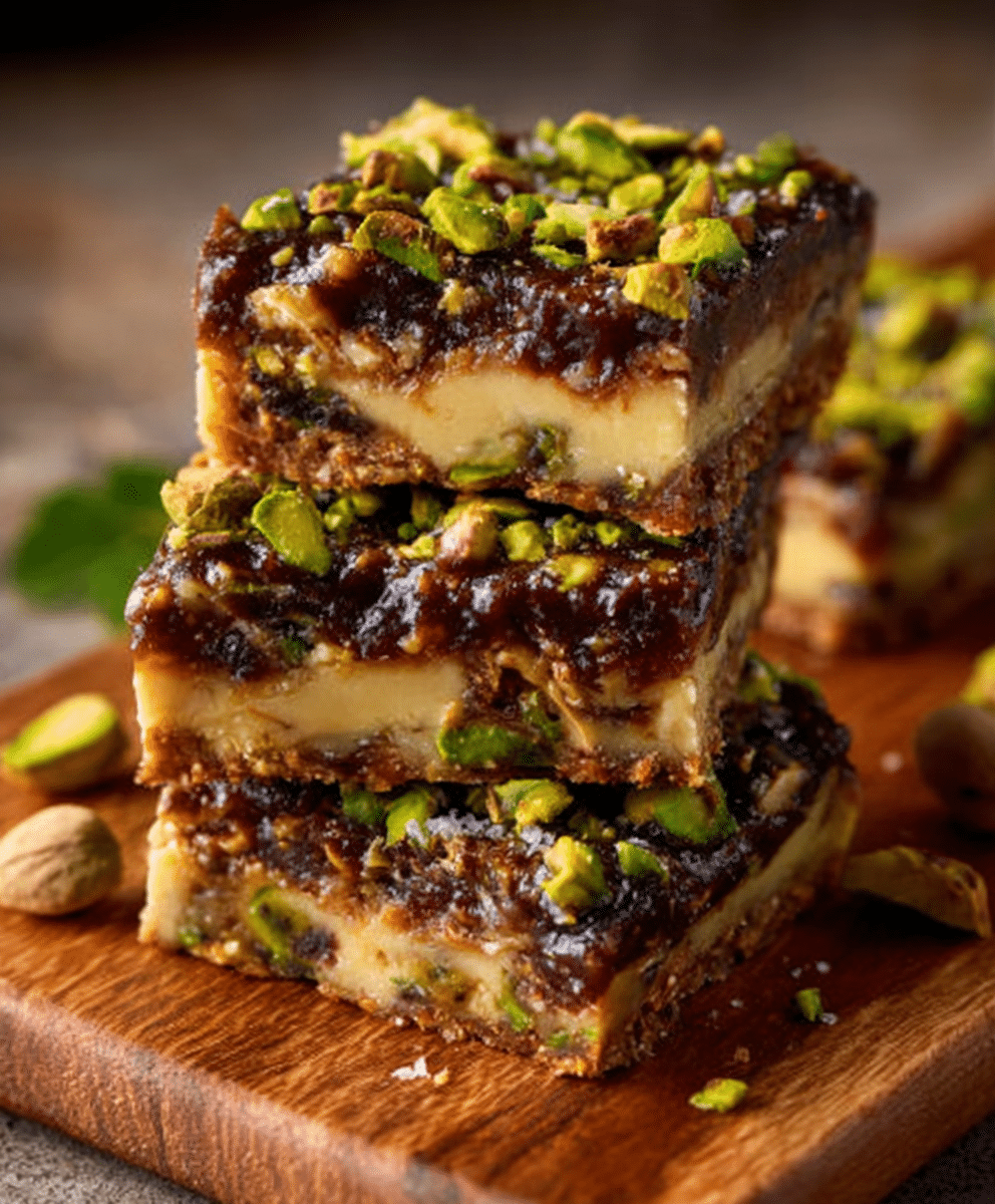 Pistachio Date Energy Bars with Sea Salt
