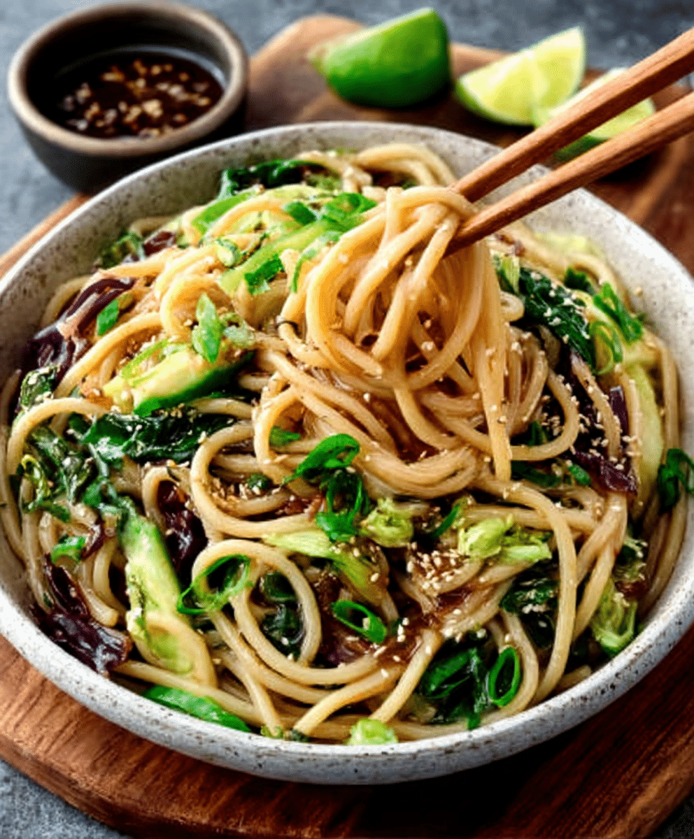 Udon Noodle Salad with Shiso & Sesame