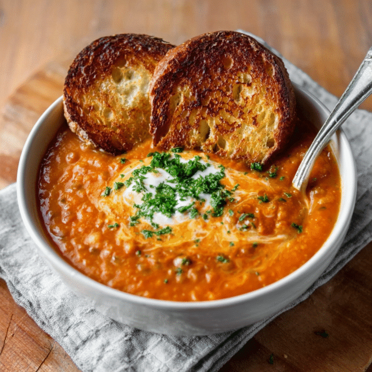 Creamy Tomato Lentil Soup