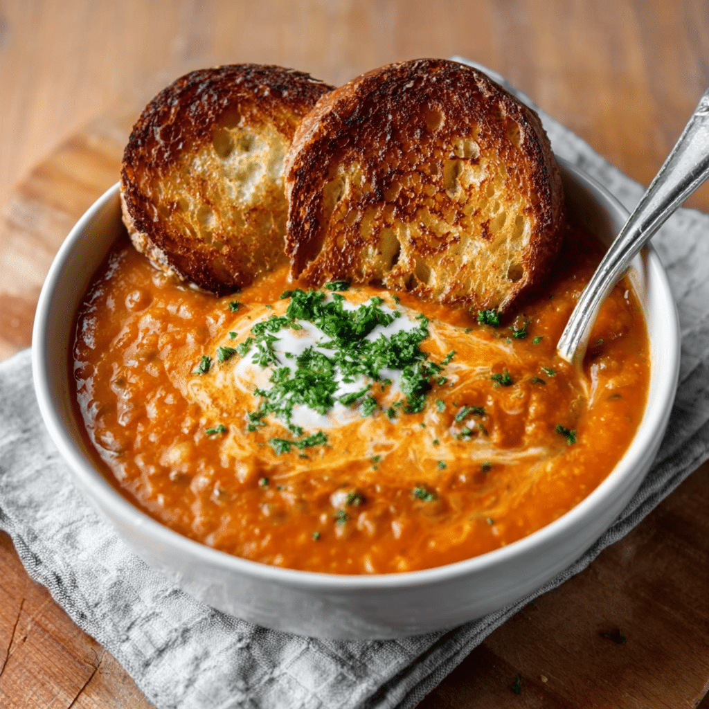 Creamy Tomato Lentil Soup