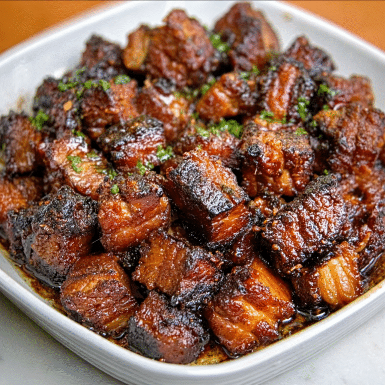 Keto Pork Belly Burnt Ends