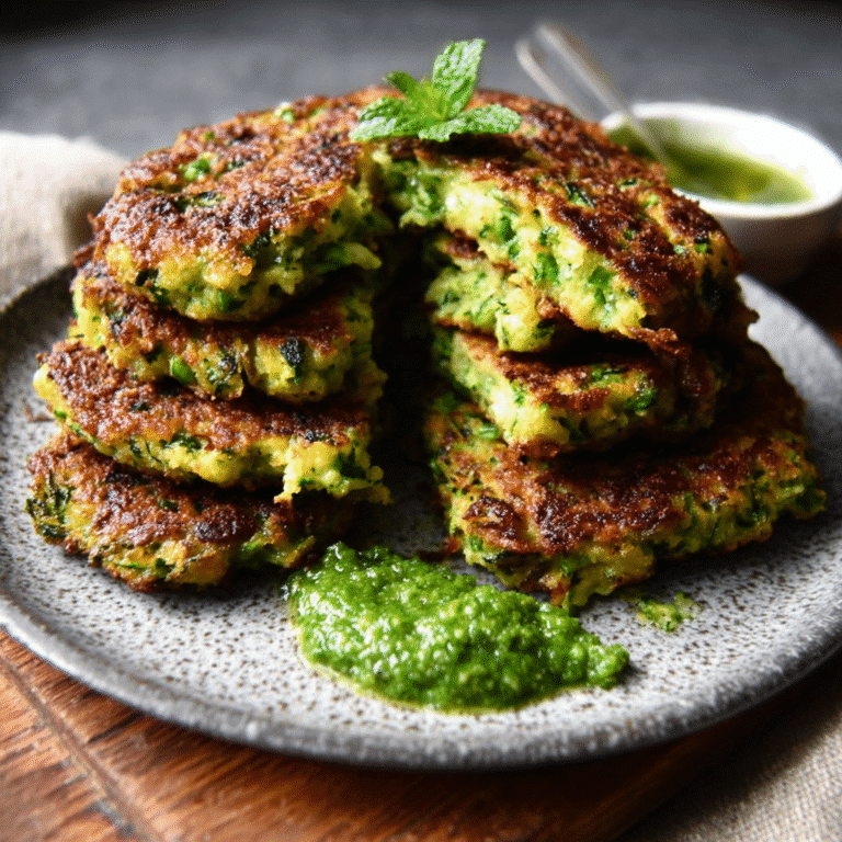 Pea, Zucchini & Mint Fritters