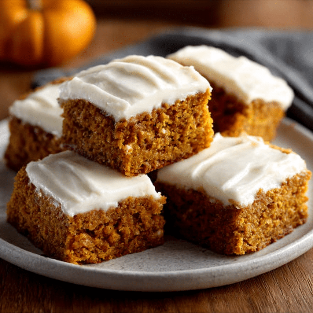 Pumpkin Bars with Cream Cheese Frosting