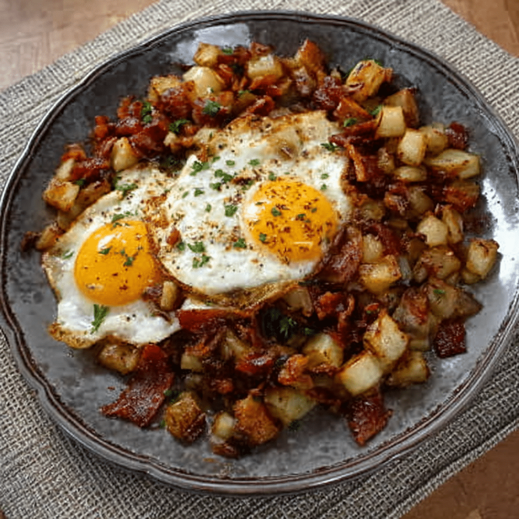 Roasted Turnip & Bacon Hash