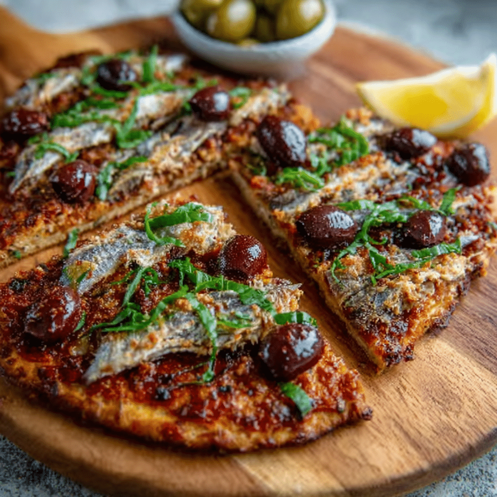 Sardine & Olive Tapenade Keto Flatbread