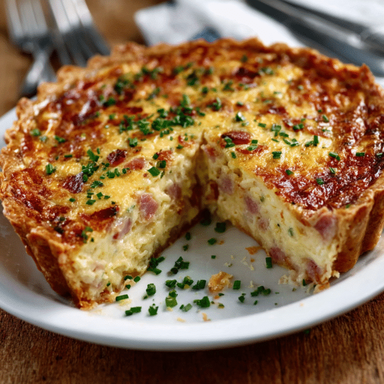 Secret Ingredient Ham & Swiss Quiche