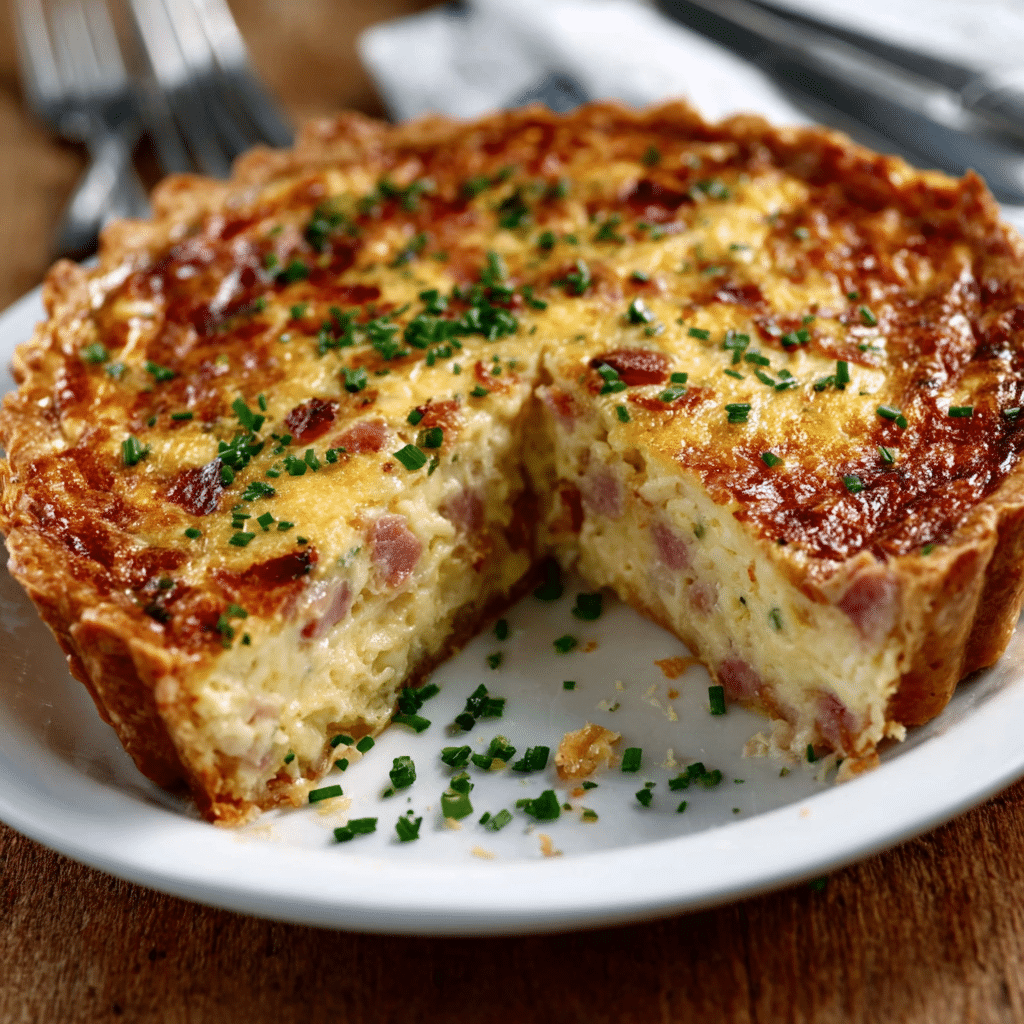 Secret Ingredient Ham & Swiss Quiche