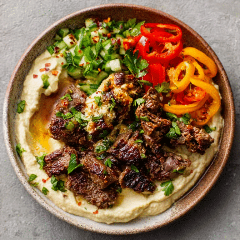 Shawarma-Inspired Spiced Lamb and Hummus Bowls