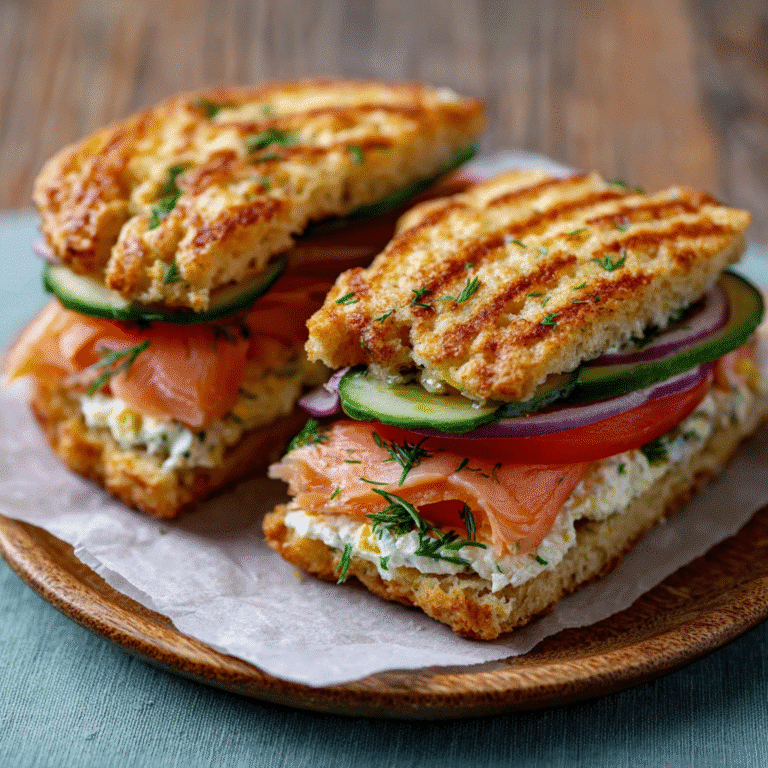 Smoked Salmon & Dill Cloud Bread Sandwiches