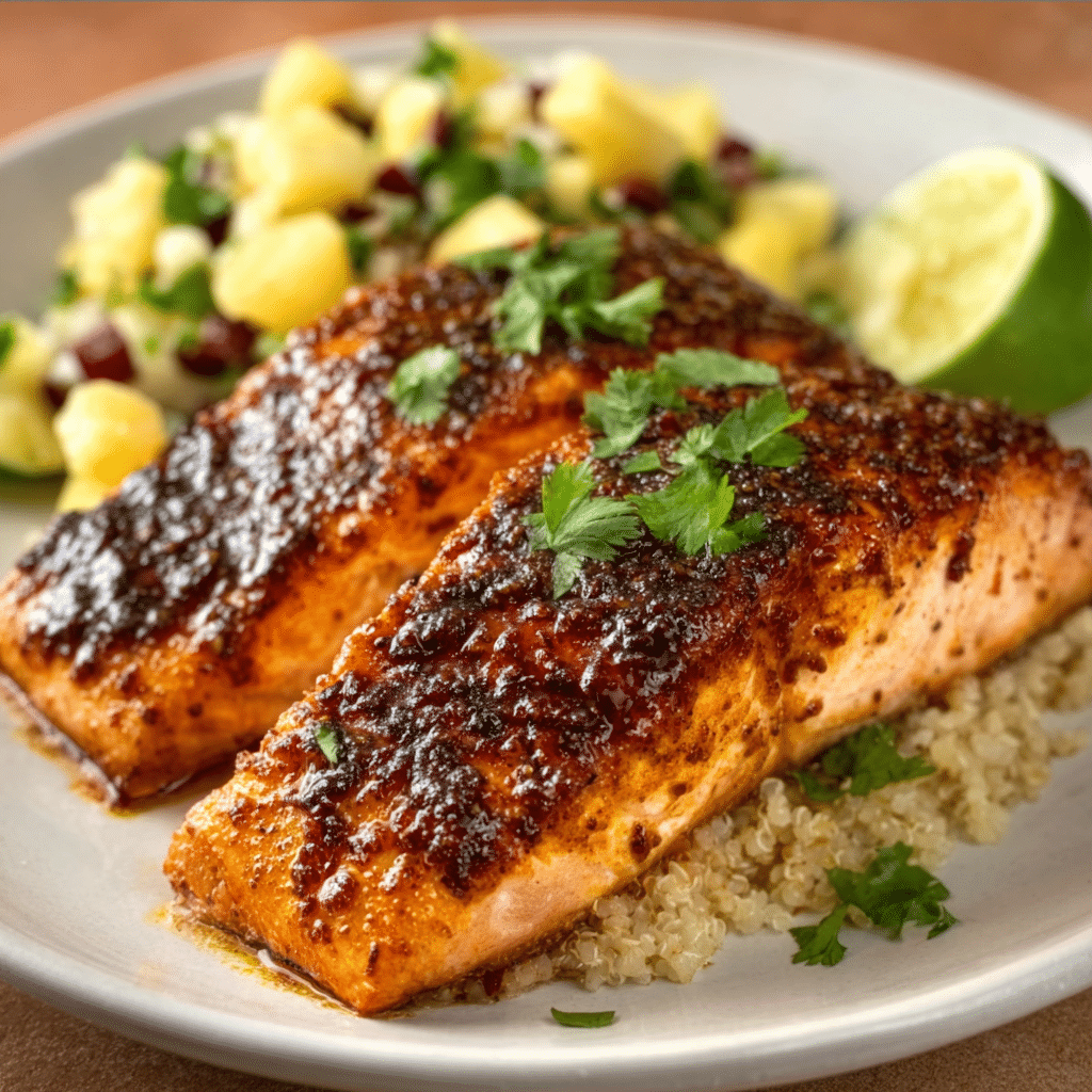 Southwestern Maple Glazed Salmon