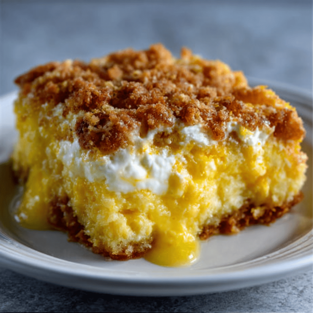 Lemon Cream Cheese Dump Cake