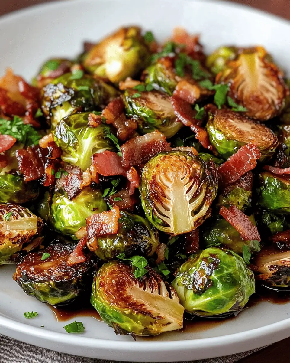 Crispy Brussels Sprouts with Bacon – Keto Side Dish First Image First Image