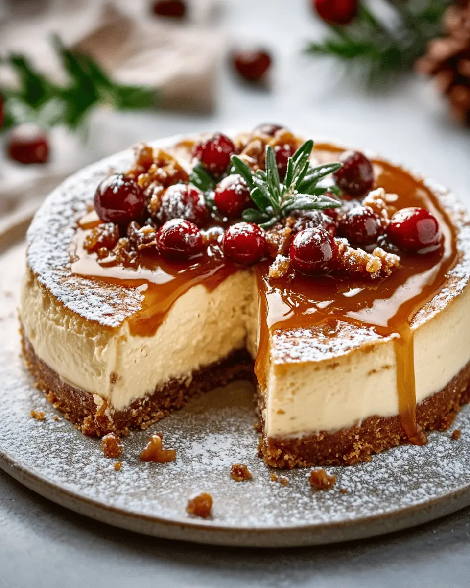 Soft Caramel Christmas Cheesecake First Image First Image