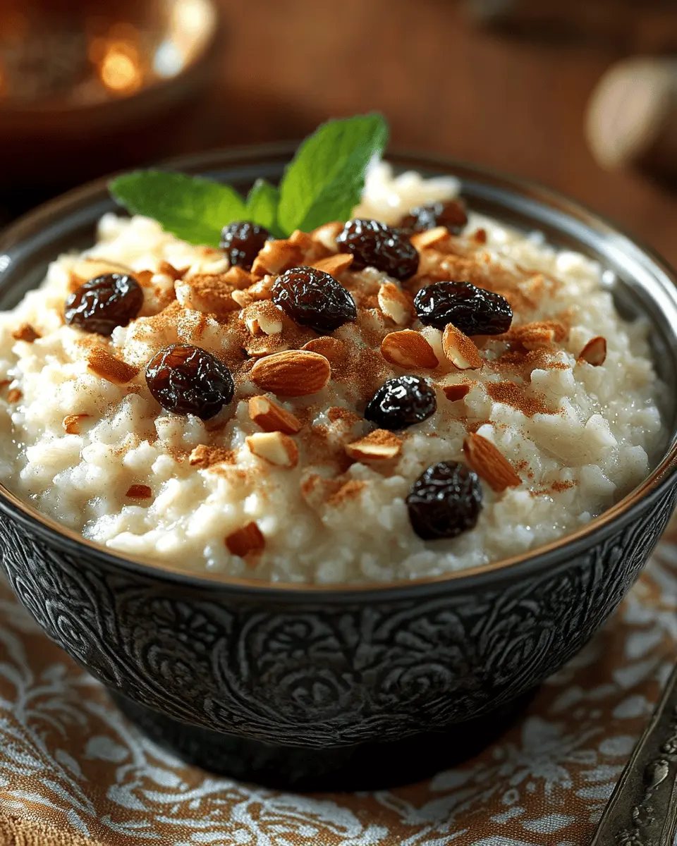 Holiday Almond Raisin Creamy Rice First Image First Image