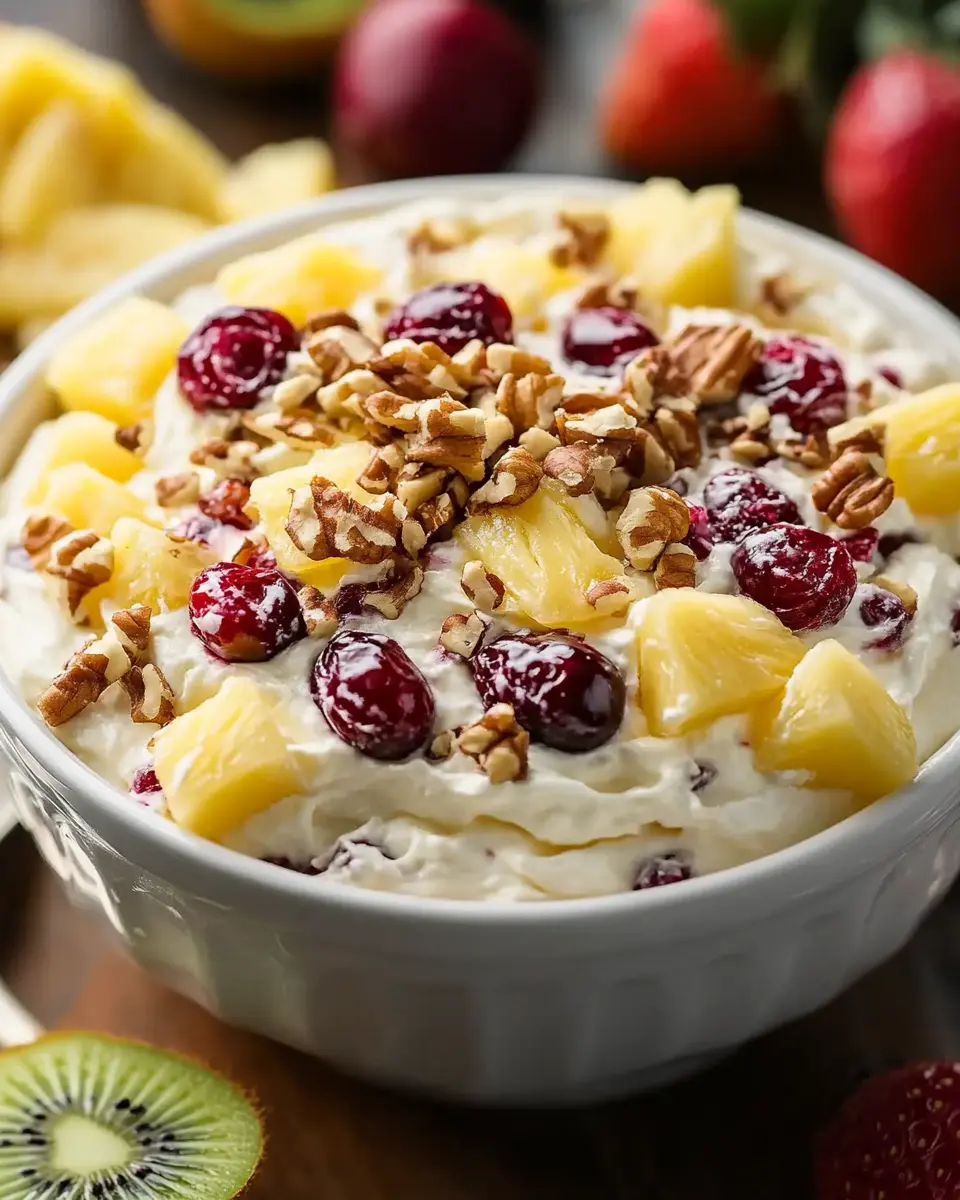 Pineapple Cranberry Cream Cheese Dessert Dip First Image First Image