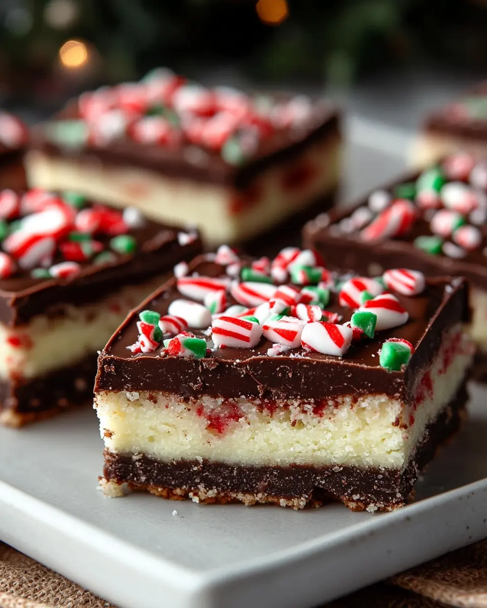 Peppermint Cookie Dough Domino Bars First Image First Image