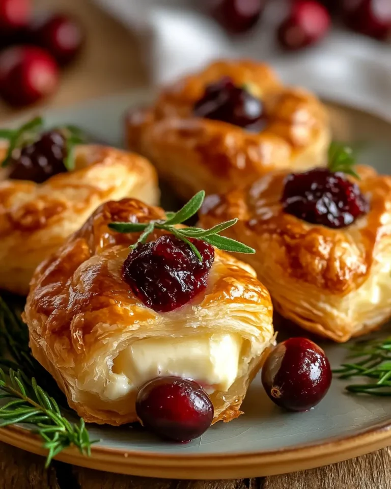 [Christmas Appetizer] Brie & Cranberry Pastry Bites First Image First Image