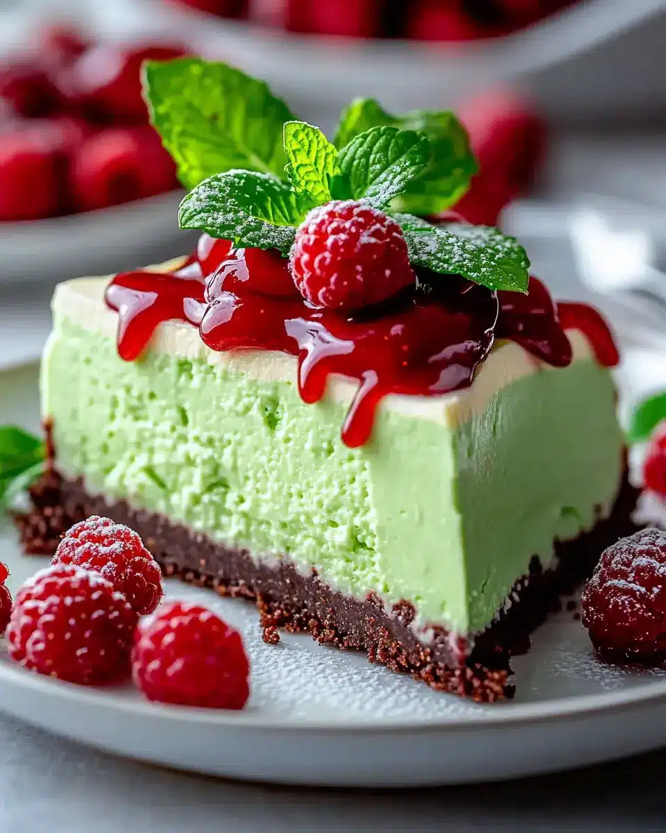 No-Bake Grinch Christmas Cheesecake First Image First Image