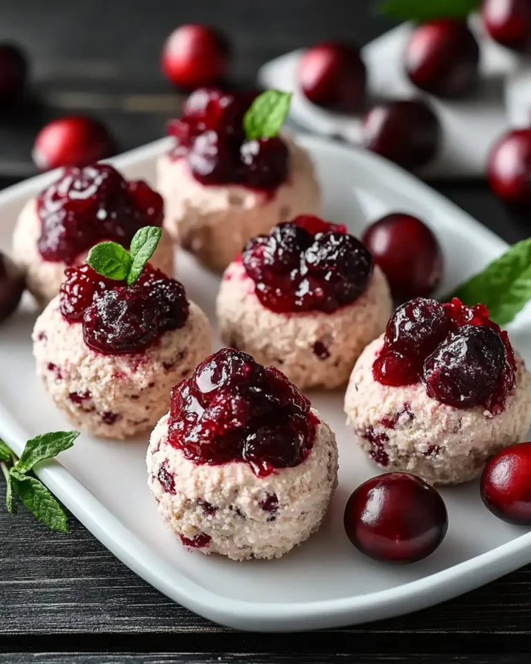 Ruby Cranberry Mousse Bites (No Bake) First Image First Image