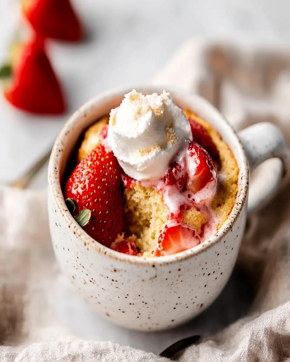 Keto Strawberry Mug Cake First Image First Image