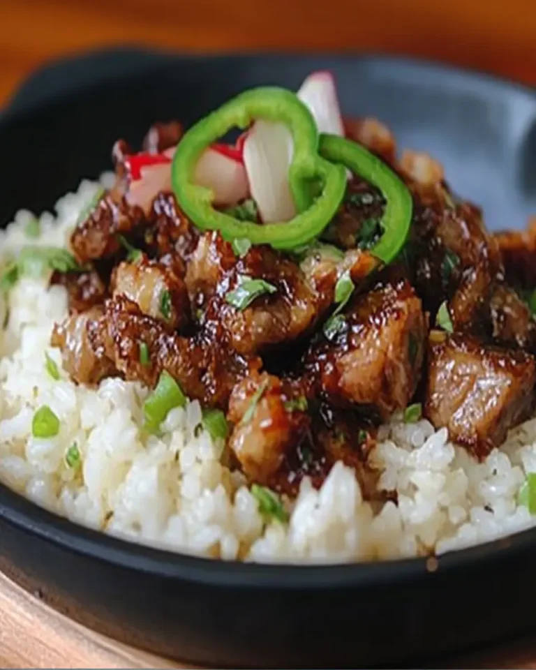Filipino Sizzling Pork with Garlic Rice First Image First Image