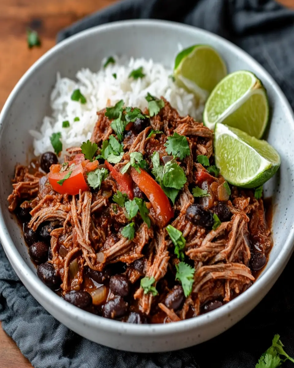 Cuban Shredded Beef with Black Beans First Image First Image