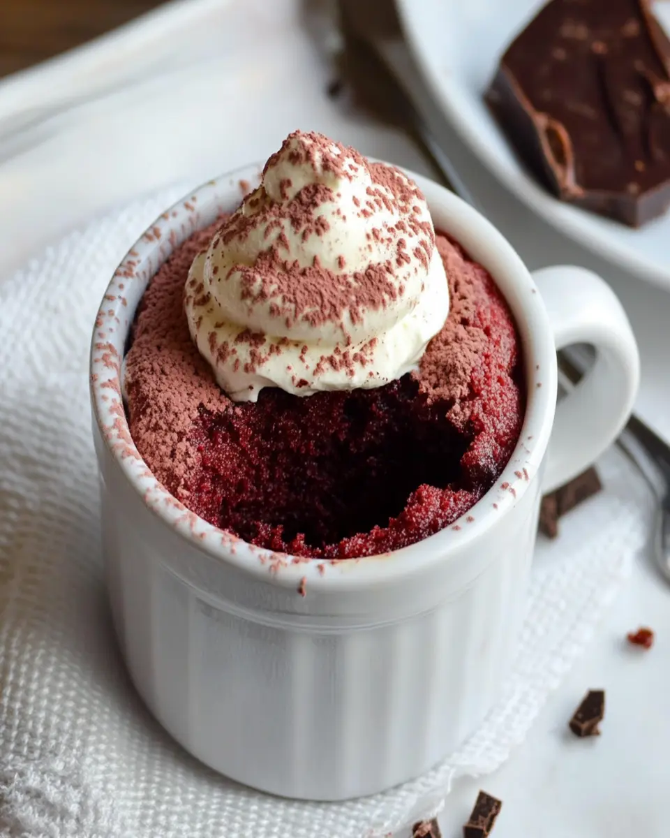 Keto Red Velvet Mug Cake First Image First Image
