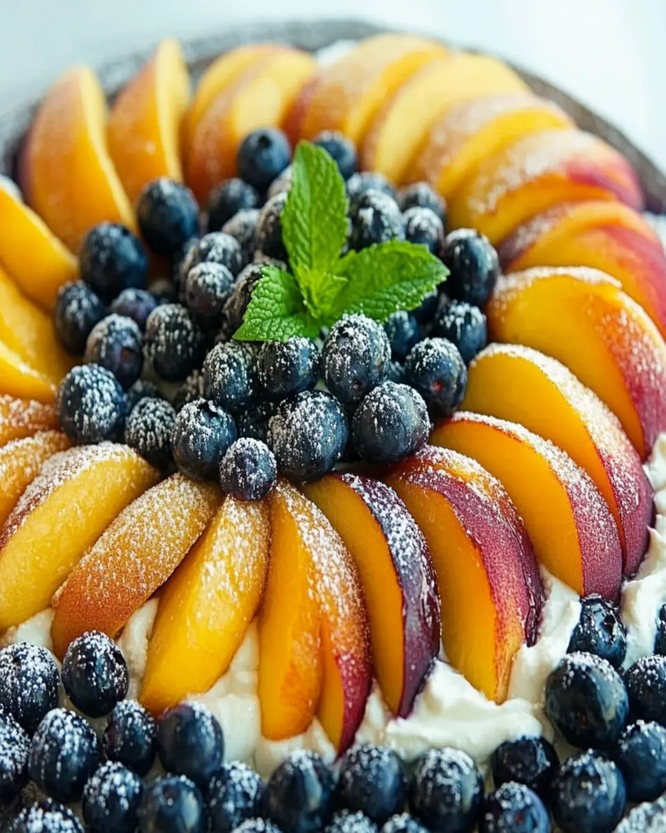 Peaches and Blueberries with Mascarpone First Image First Image