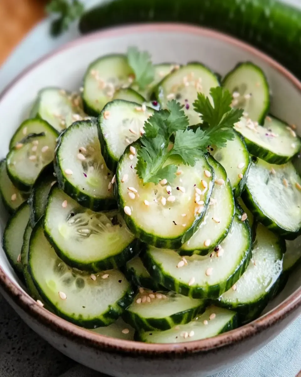Viral Creamy Asian Cucumber Salad First Image First Image