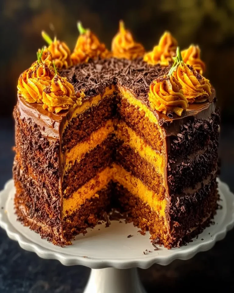 Decadent Brazilian Carrot Cake with Creamy Chocolate & Carrot Frosting First Image First Image