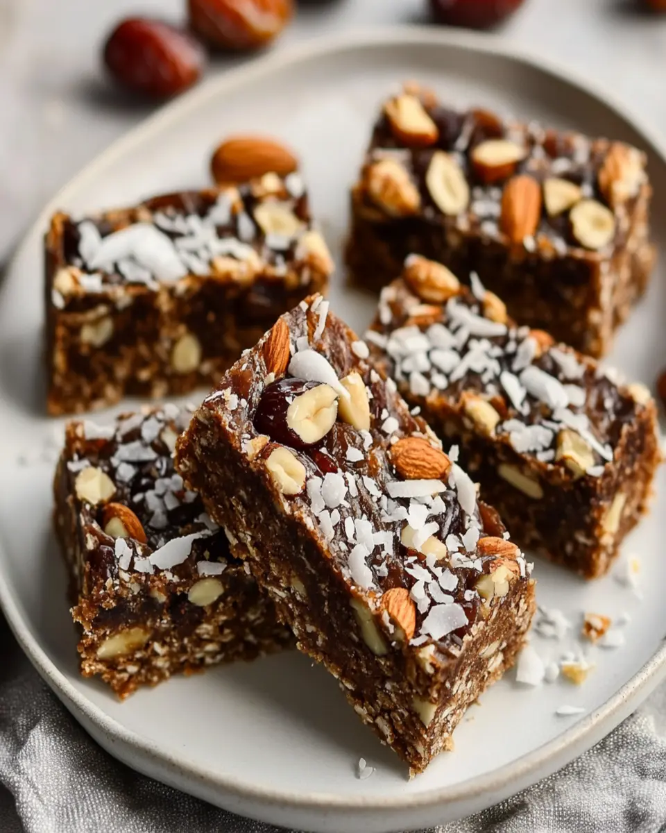 Easy 4-Ingredient Date Nut Bars First Image First Image