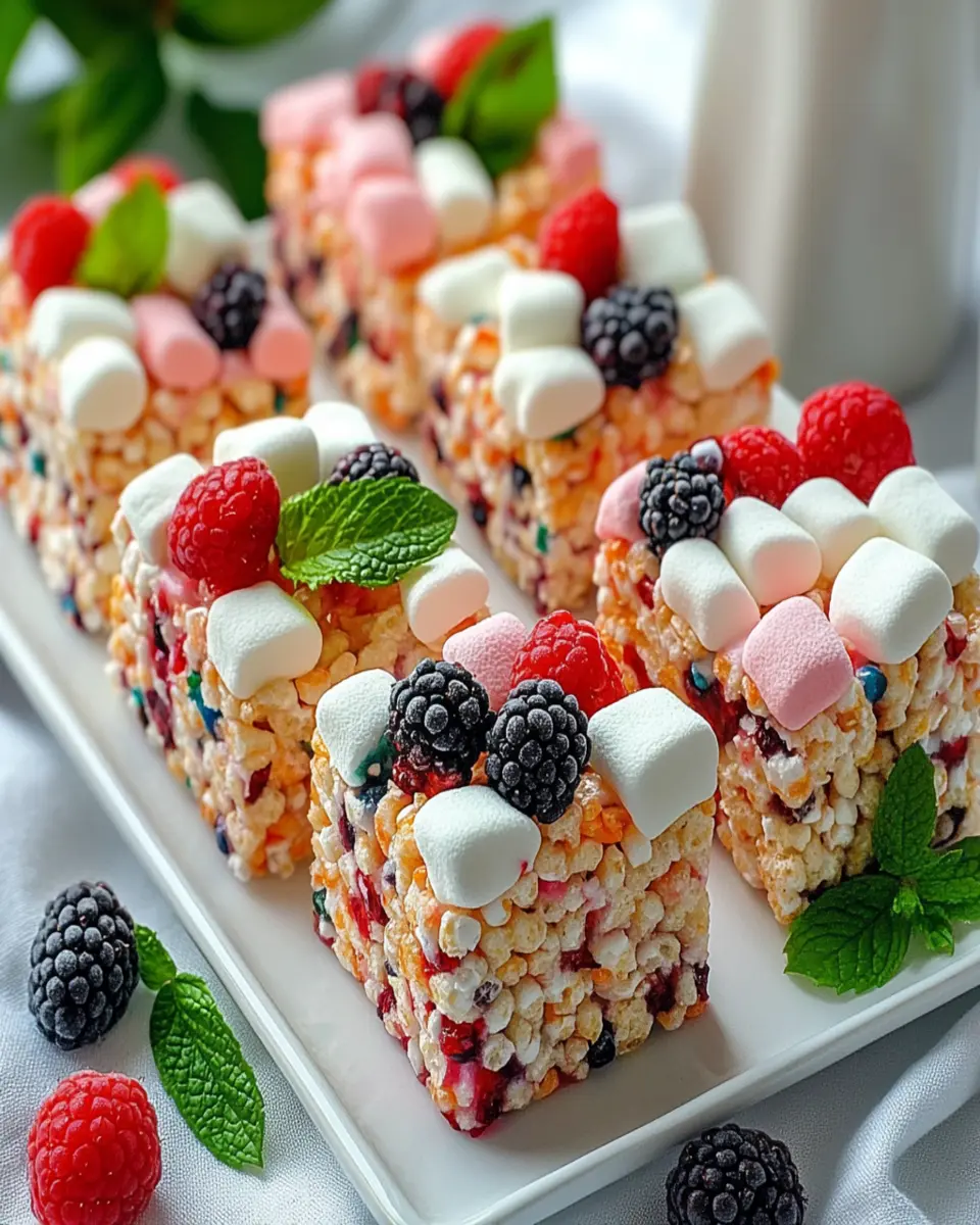 Berry Marshmallow Crispy Treats First Image First Image
