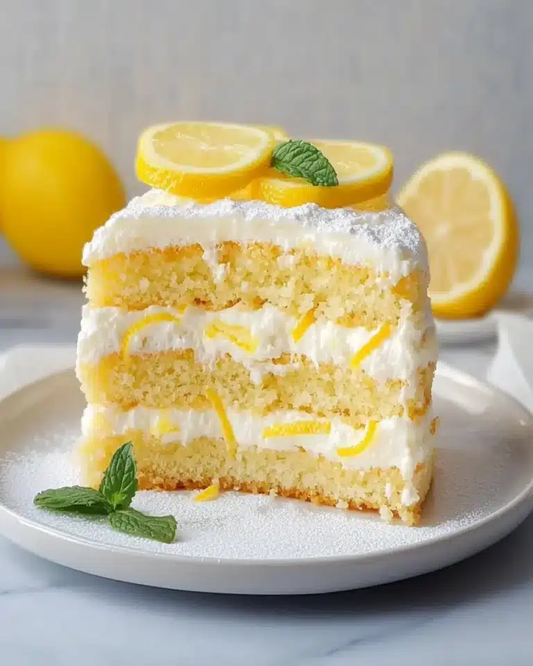 Italian Lemon Biscuit Cake (No Bake) First Image First Image