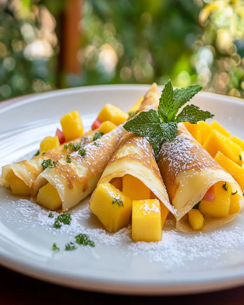 Pineapple, Mango and Coconut Crepes First Image First Image
