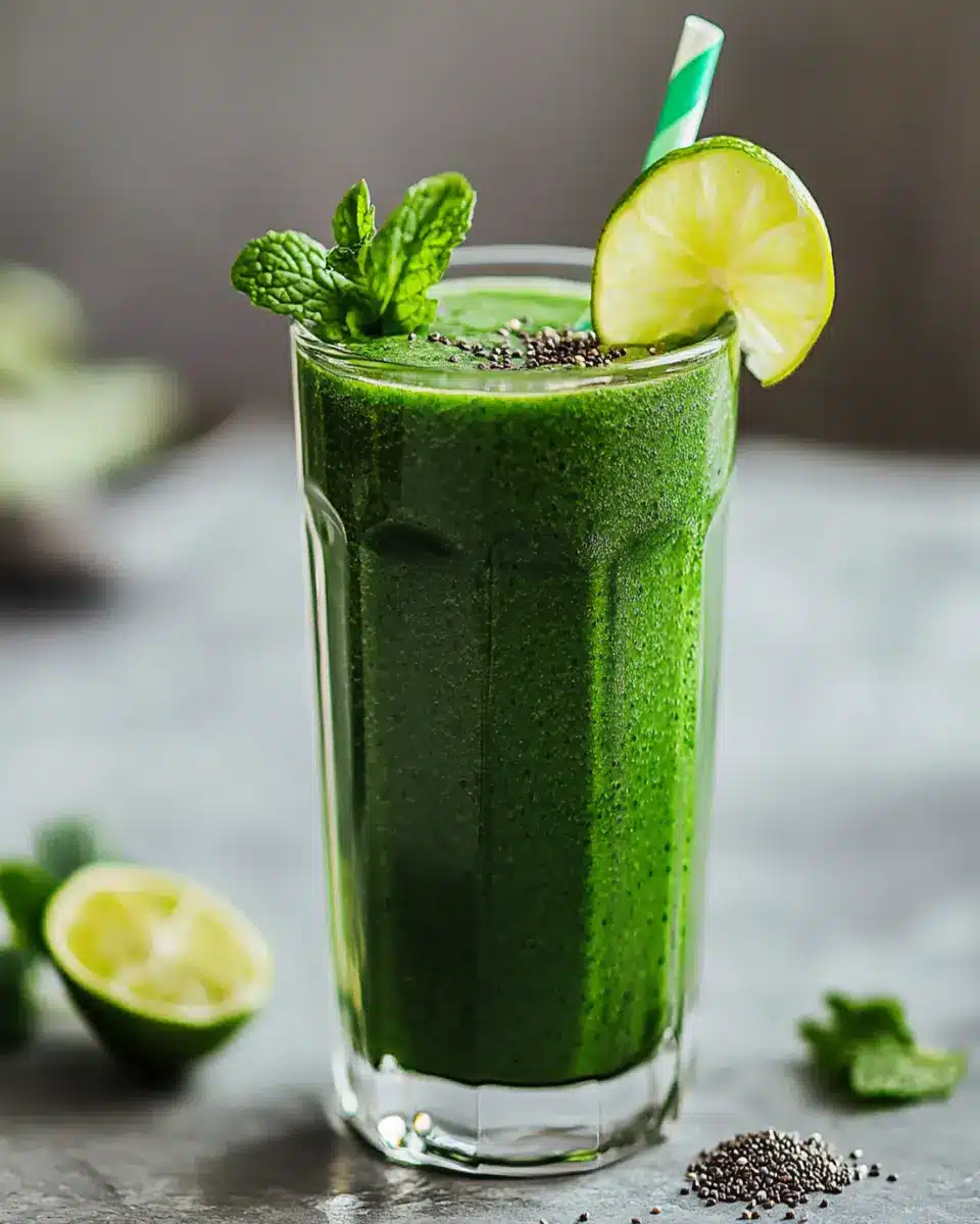 Glowing Green Spirulina Smoothie First Image First Image