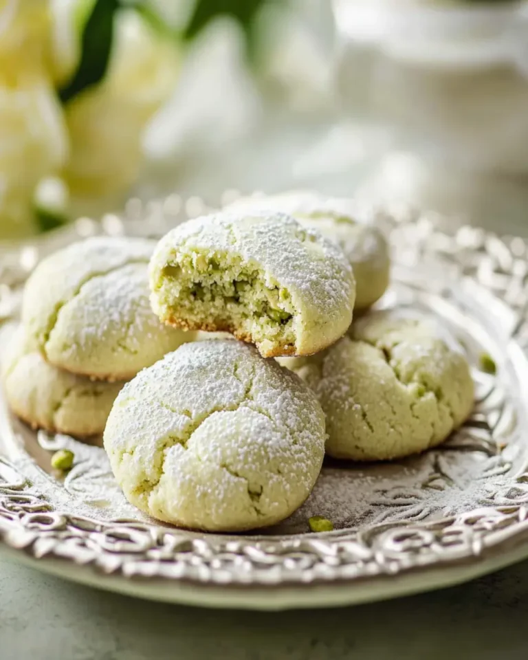 Melt-in-Your-Mouth Pistachio Wedding Cookies First Image First Image