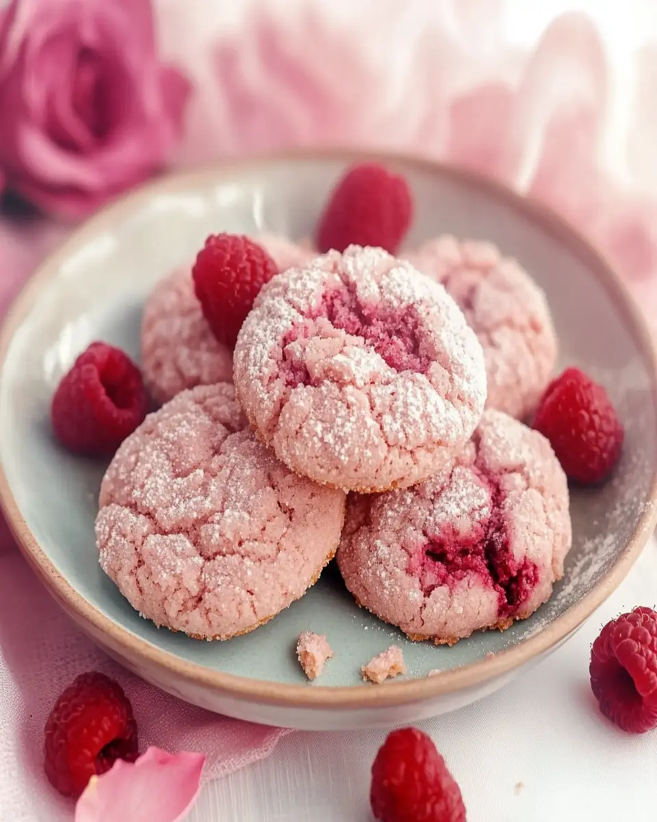 Delicious Raspberry Rose Cookies First Image First Image