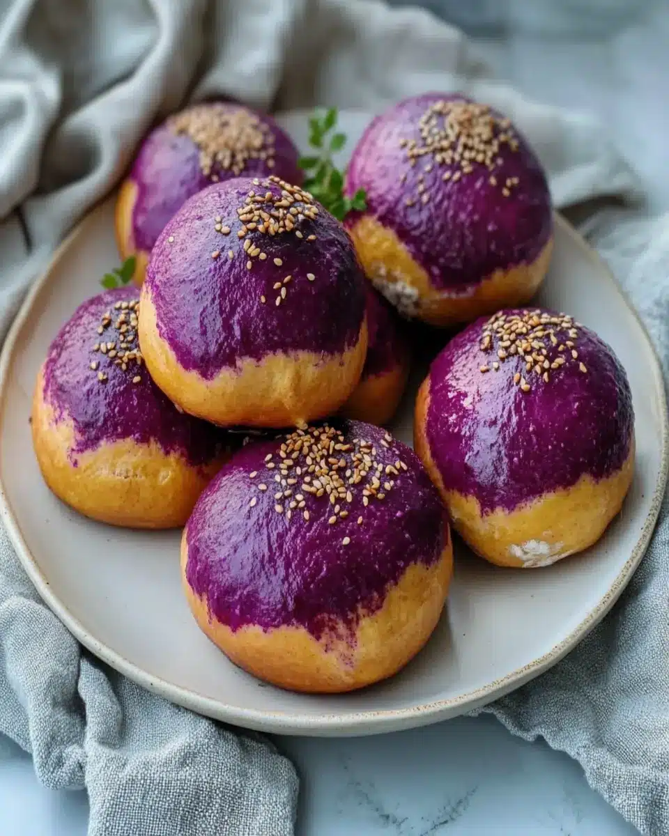 Purple Sweet Potato Soft Sourdough Buns First Image First Image