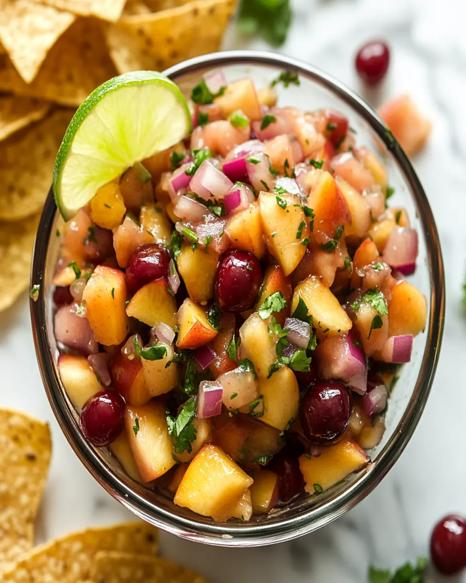 Healthy Peach Cherry Salsa First Image First Image