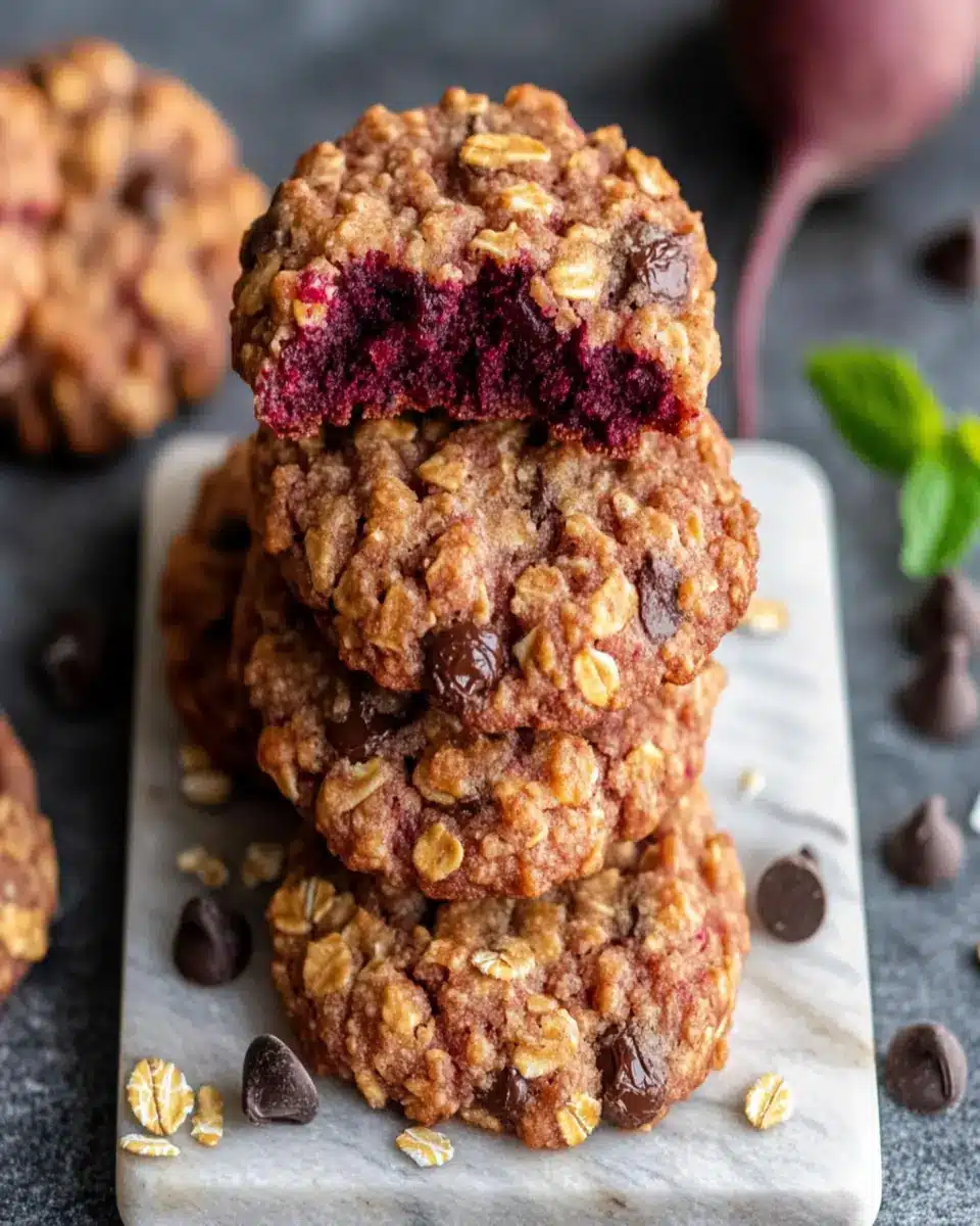 Beet Oatmeal Chocolate Chip Cookies First Image First Image