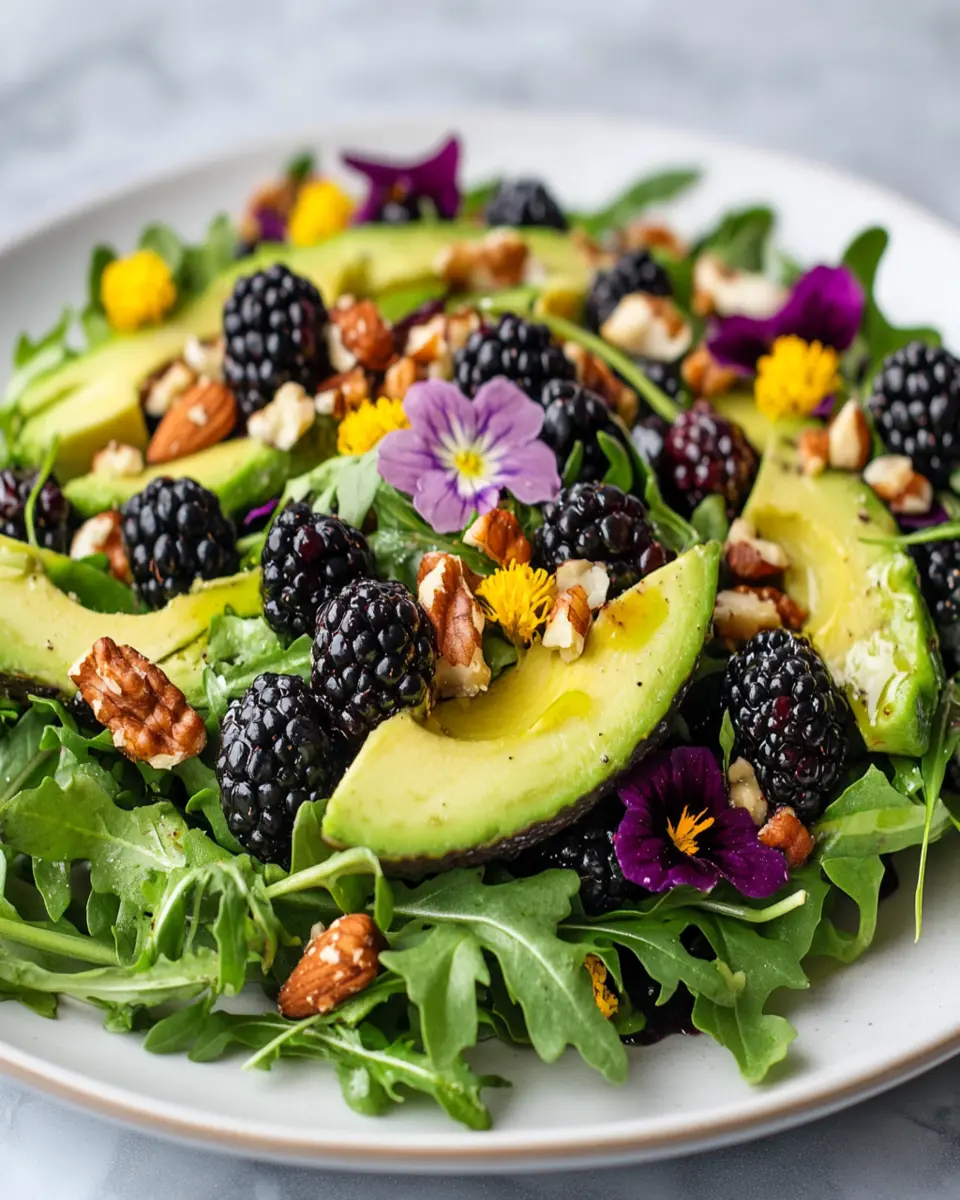 Blackberry, Avocado & Arugula Salad First Image First Image