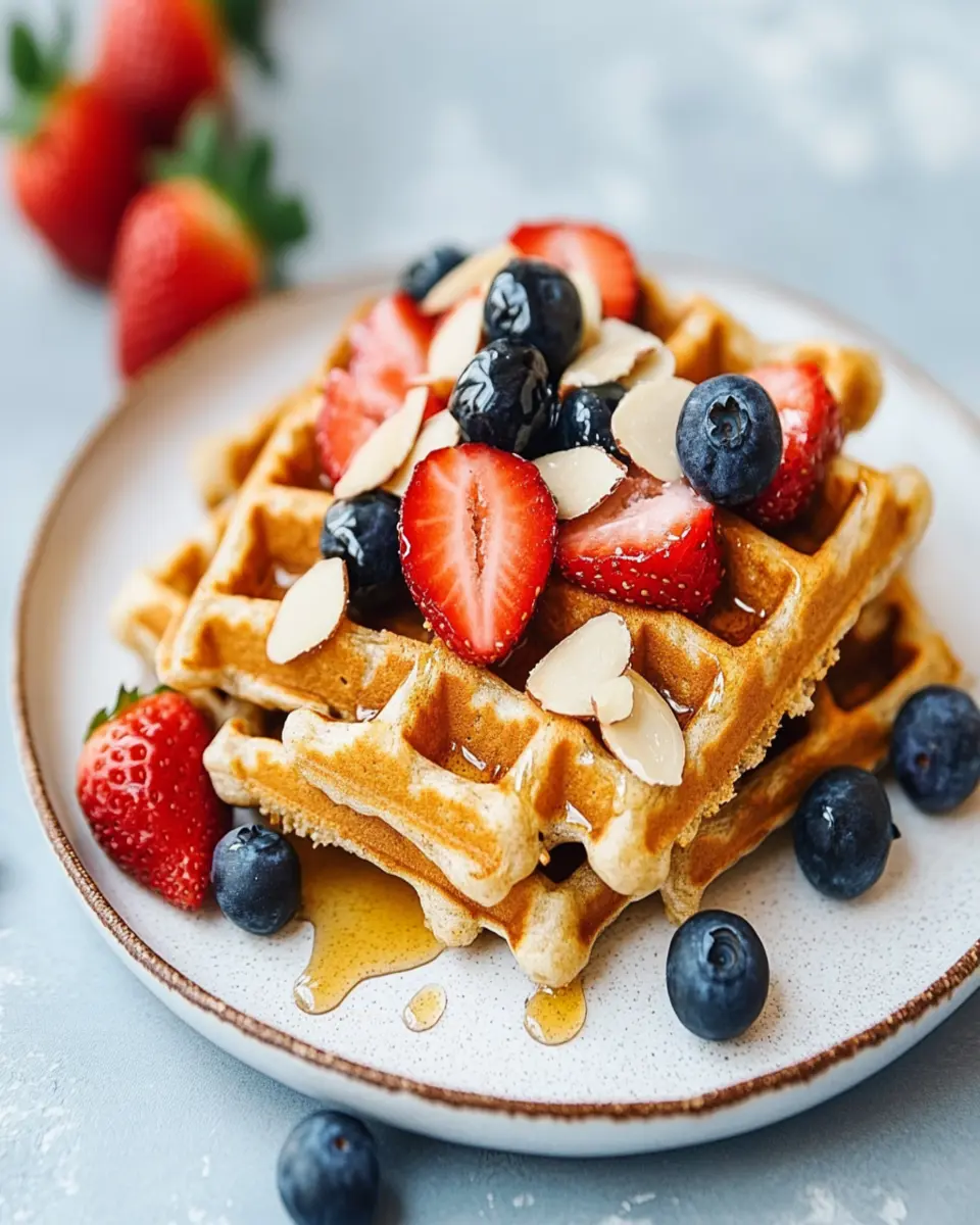 Overnight Almond Oatmeal Waffles First Image First Image