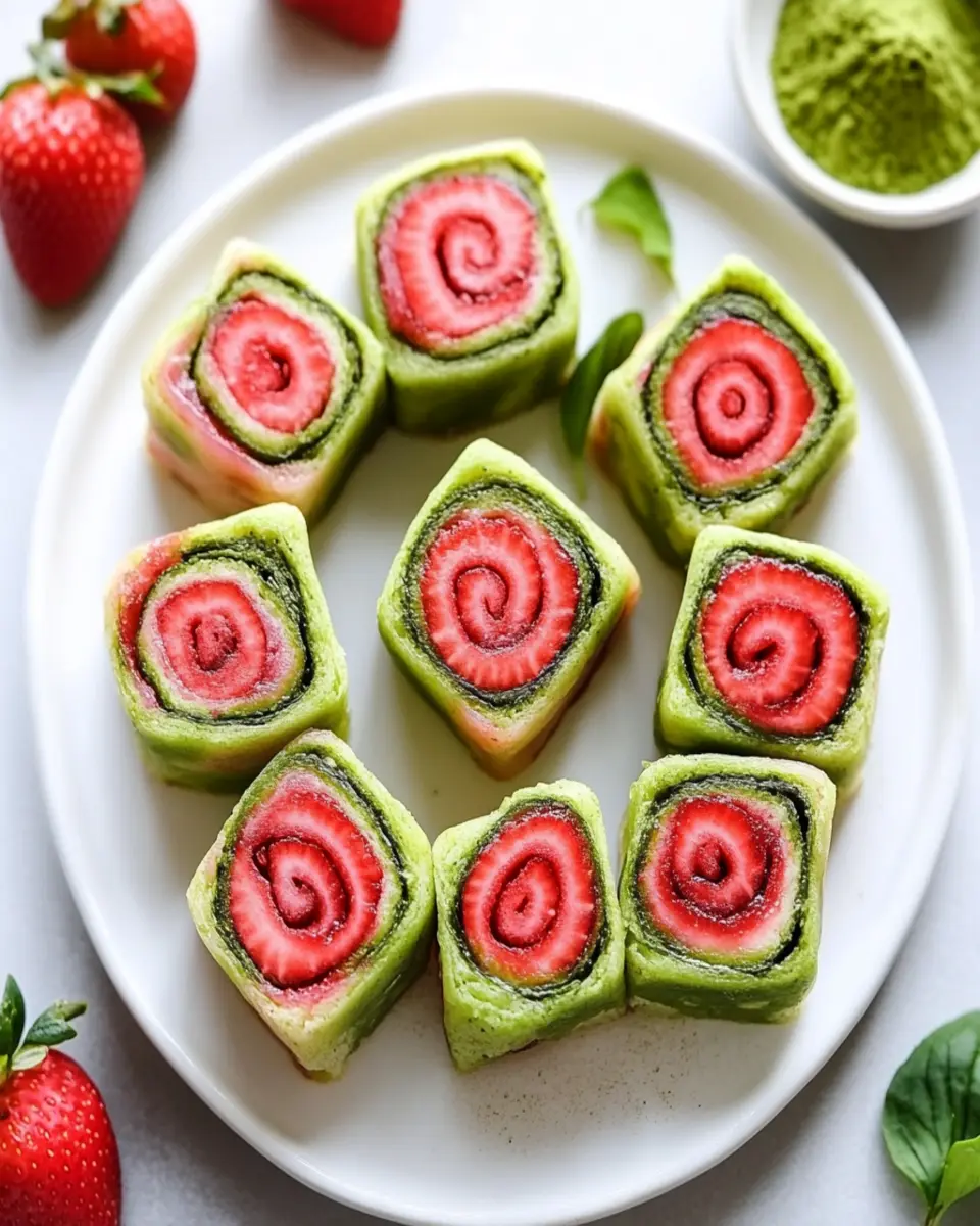 Strawberry Matcha Latte Rolls First Image First Image