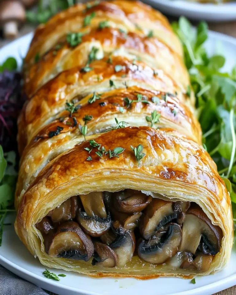 Savory Mushroom & Gruyère Puff Pastry Braid First Image First Image