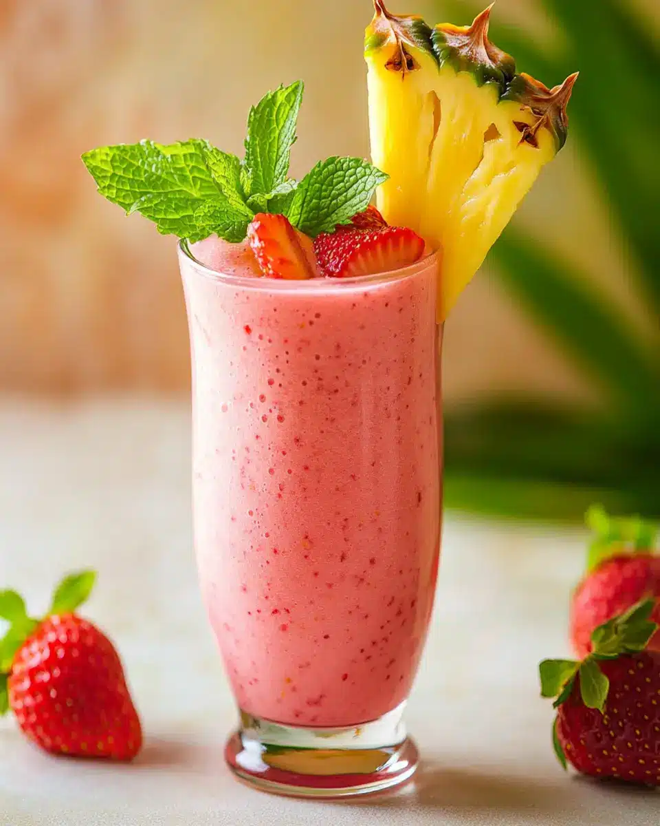 Anti-Inflammation Pineapple Pink Smoothies First Image First Image